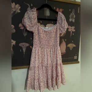 Altar’d State pink floral mini dress